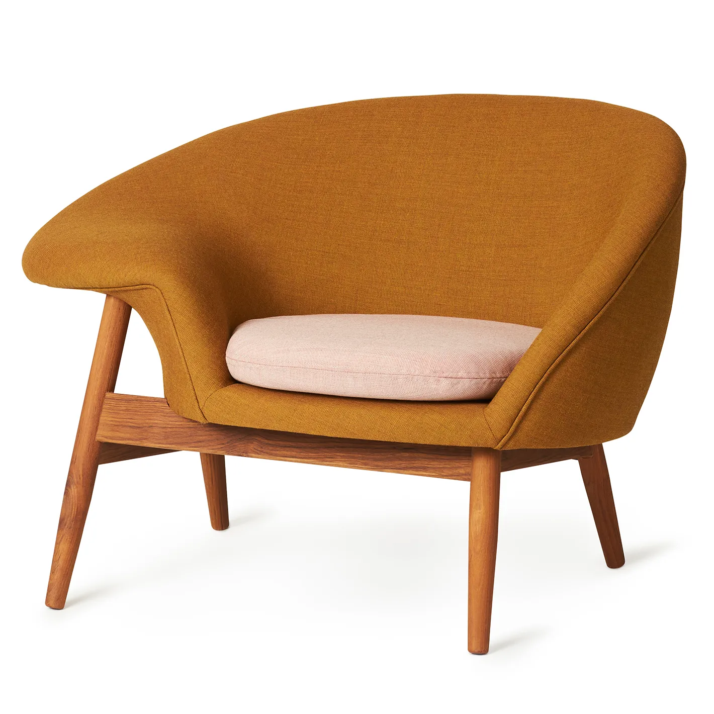 Fried Egg armchair, Dark ochre-pale rose Warm Nordic
