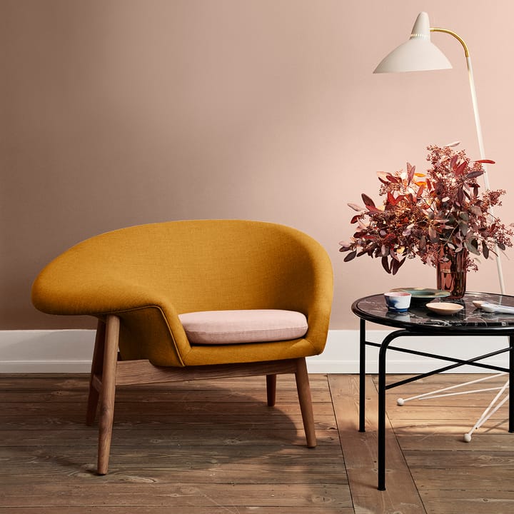 Fried Egg armchair - Dark ochre-pale rose - Warm Nordic