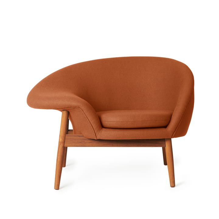 Fried Egg armchair - Fabric hero 481 caramel, oiled teak legs - Warm Nordic