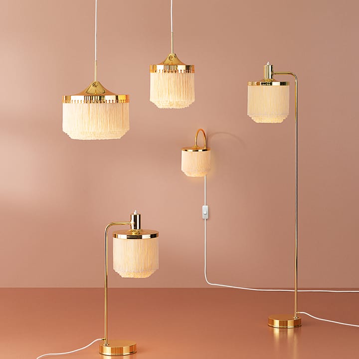 Fringe wall lamp, Pale pink, brass plated steel Warm Nordic