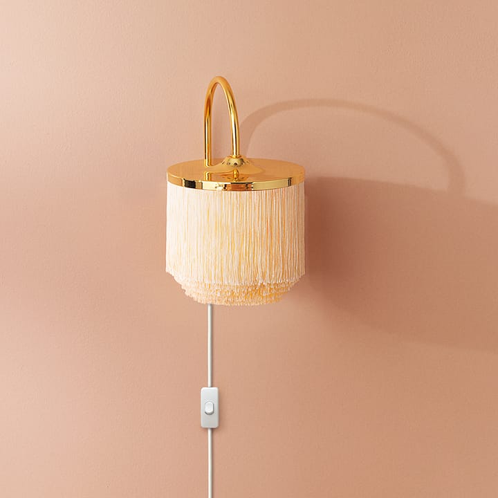 Fringe wall lamp, Pale pink, brass plated steel Warm Nordic