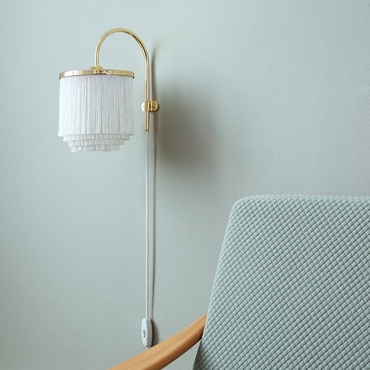 Fringe wall lamp, Pale pink, brass plated steel Warm Nordic