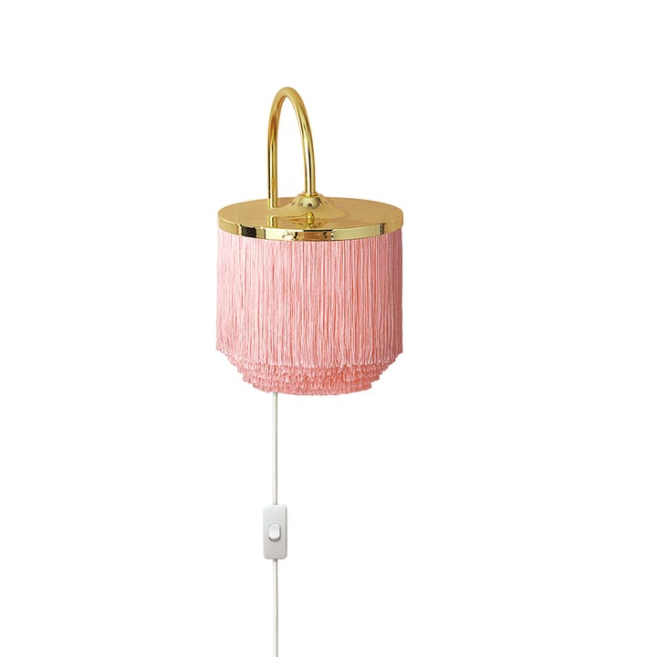 Fringe wall lamp, Pale pink, brass plated steel Warm Nordic