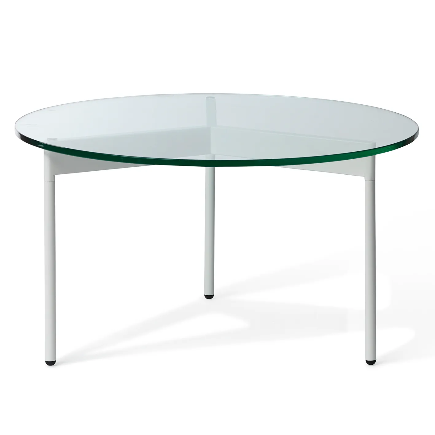 From Above coffee table Ø72 cm white base, Clear Warm Nordic