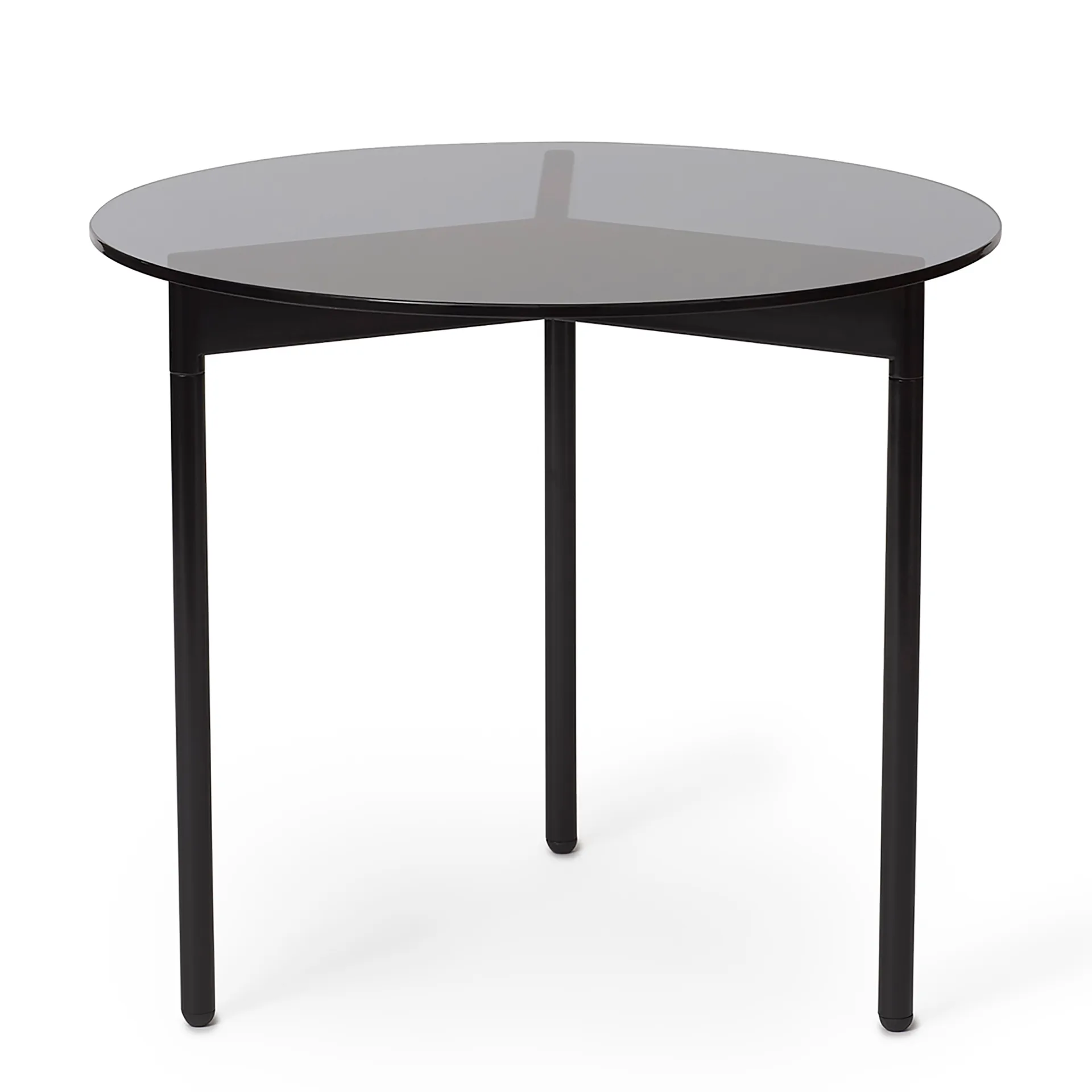 From Above coffee tableØ52 cm black frame, Grey Warm Nordic