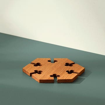 Gourmet Wood Trivet hexagon - Oak - Warm Nordic