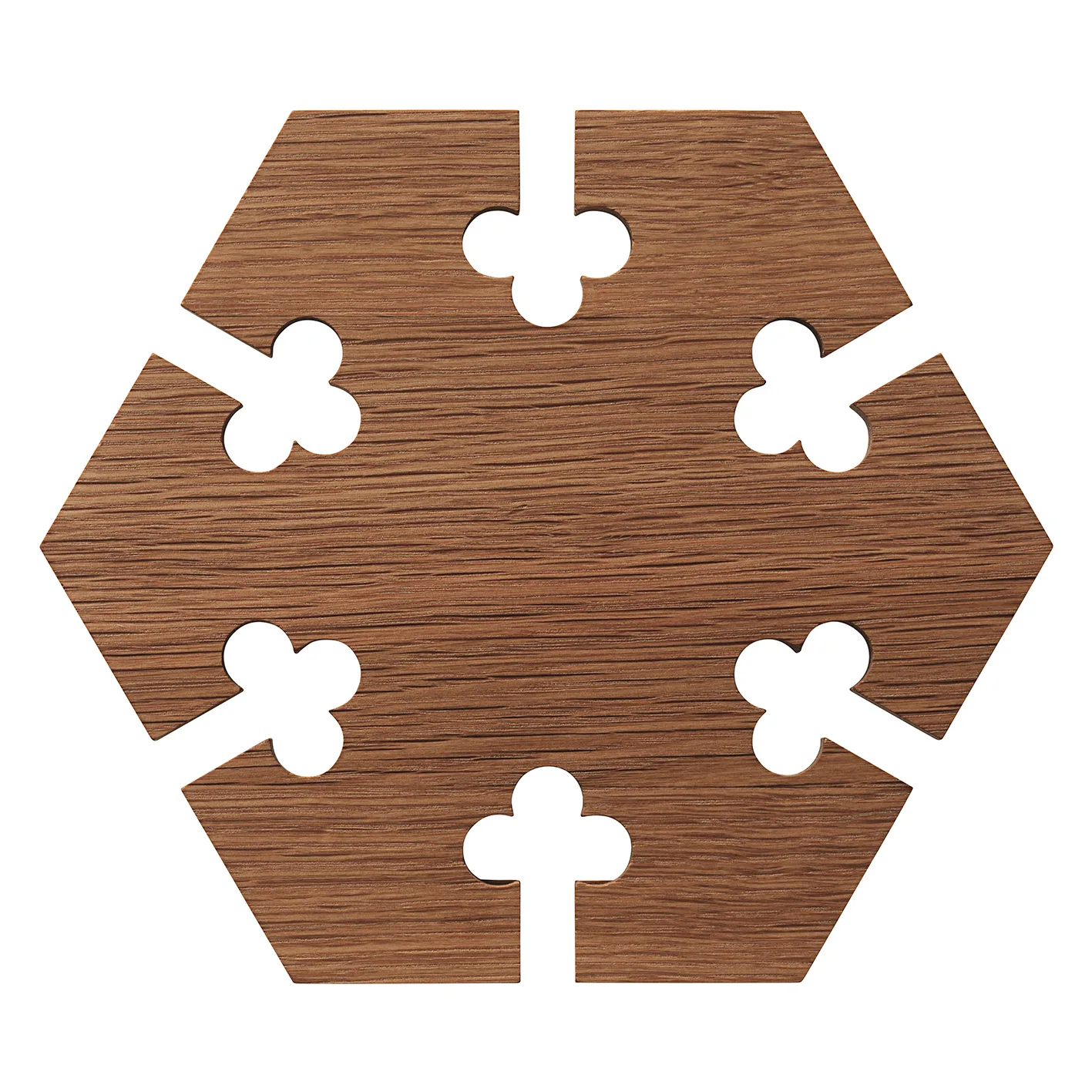 Gourmet Wood Trivet hexagon, Oak Warm Nordic
