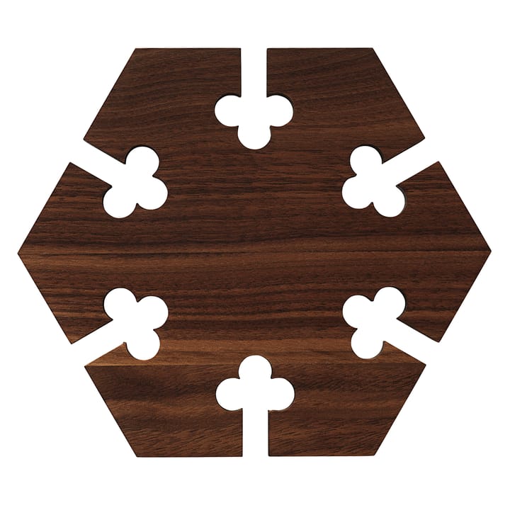 Gourmet Wood Trivet hexagon - Walnut - Warm Nordic
