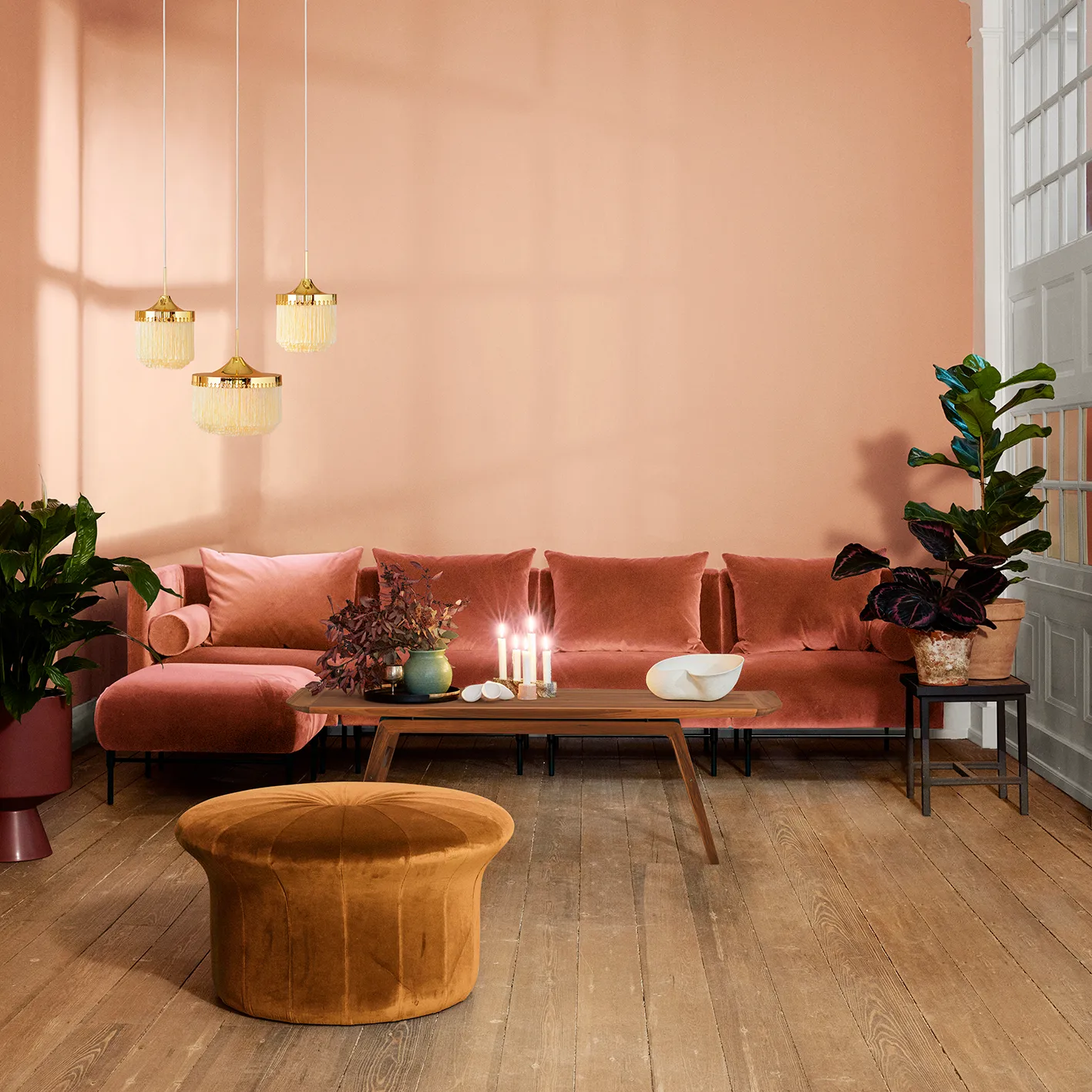 Grace pouf Ritz, Amber Warm Nordic