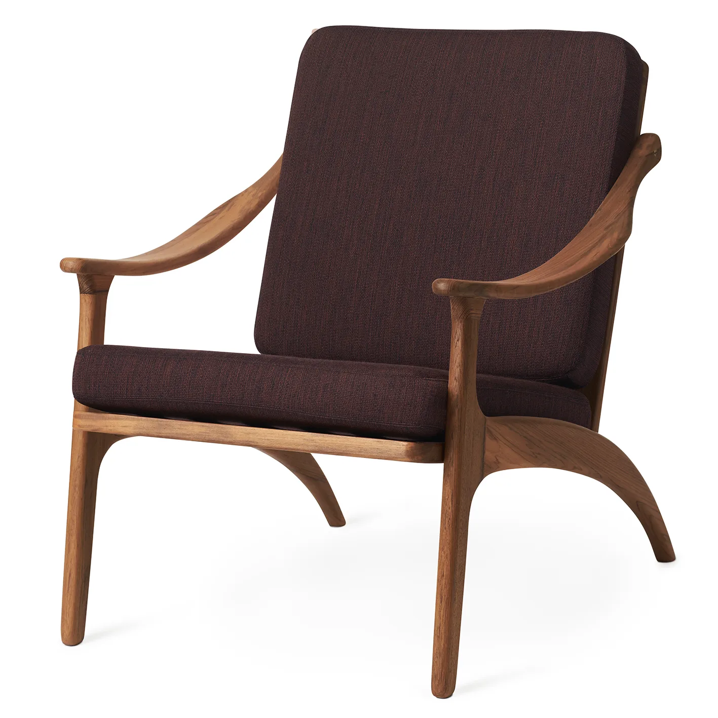 Lean Back Balder armchair teak, Coffee brown Warm Nordic