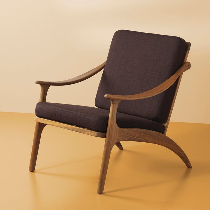 Lean Back Balder armchair teak, Coffee brown Warm Nordic