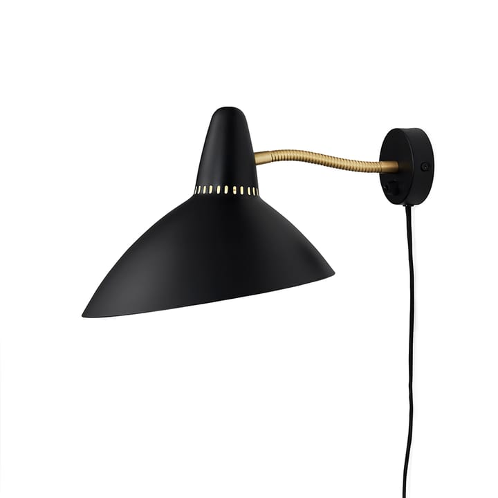 Lightsome wall lamp - Black noir, brass detail - Warm Nordic