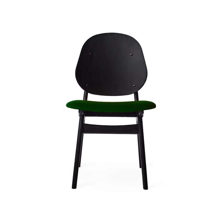 Noble chair - Fabric moss green, black lacquered beech legs - Warm Nordic