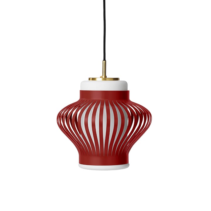 Opal Lamella pendant lamp - Red grape, sandblasted opal - Warm Nordic