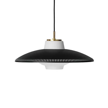 Opal Shade pendant lamp - Black noir, sandblasted opal - Warm Nordic