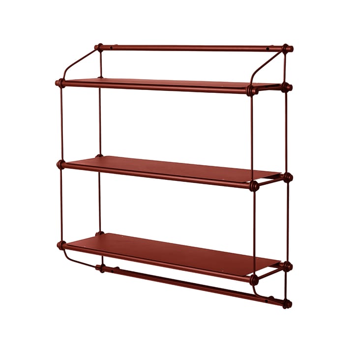 Parade shelf - Oxide red, 3 shelves - Warm Nordic