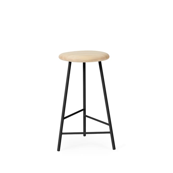 Pebble barstool - Ash oil, h.65, black legs - Warm Nordic