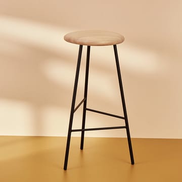 Pebble barstool - Ash oil, h.65, white legs - Warm Nordic