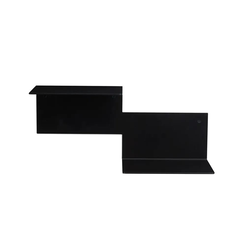 Warm Nordic Repeat shelf Black noir, left | Scandinavian Design | Shelves & shelving systems | Black