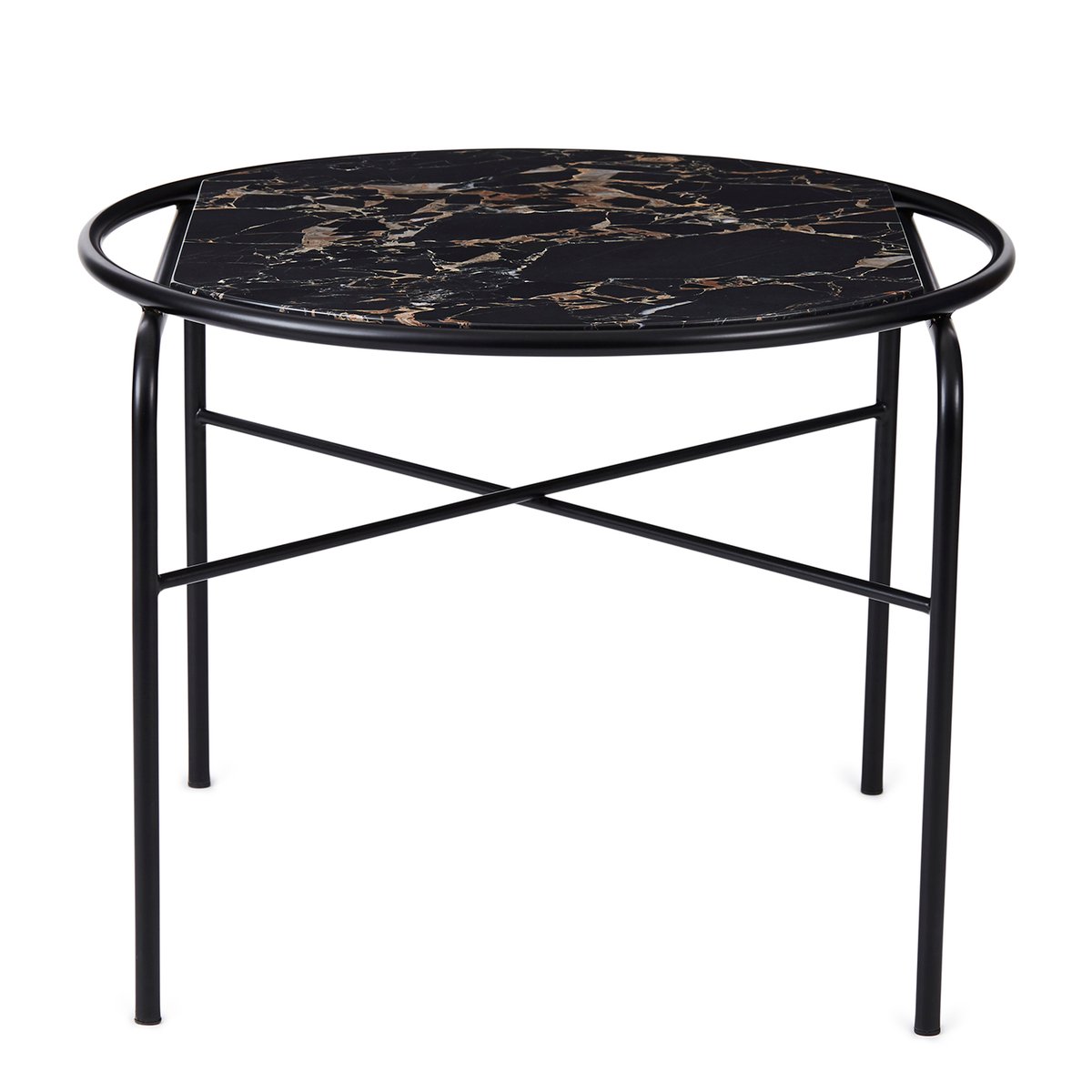 Warm Nordic Secant coffee table marble o60 cm Black-gold