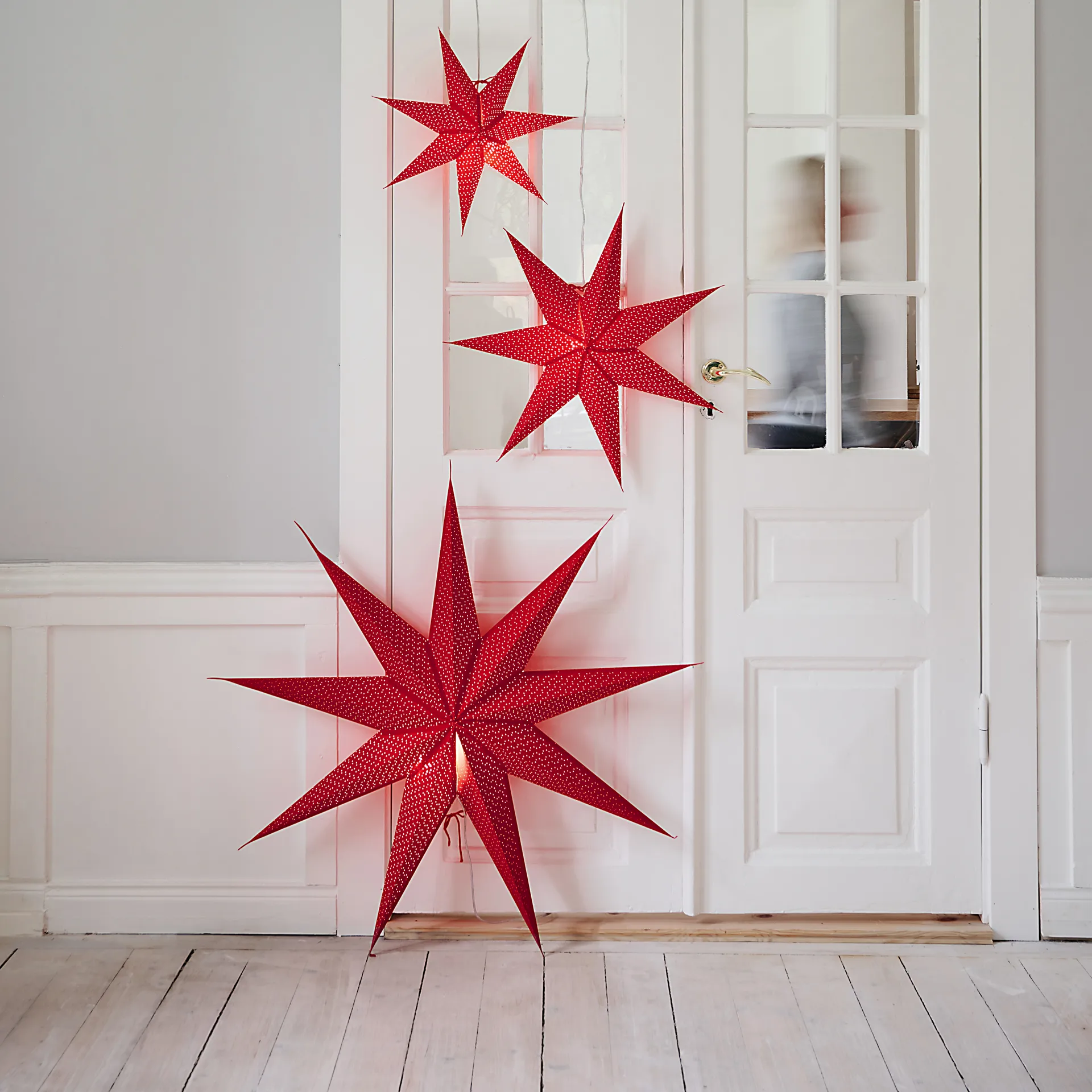 Aino Christmas star slim red, 100 cm Watt & Veke