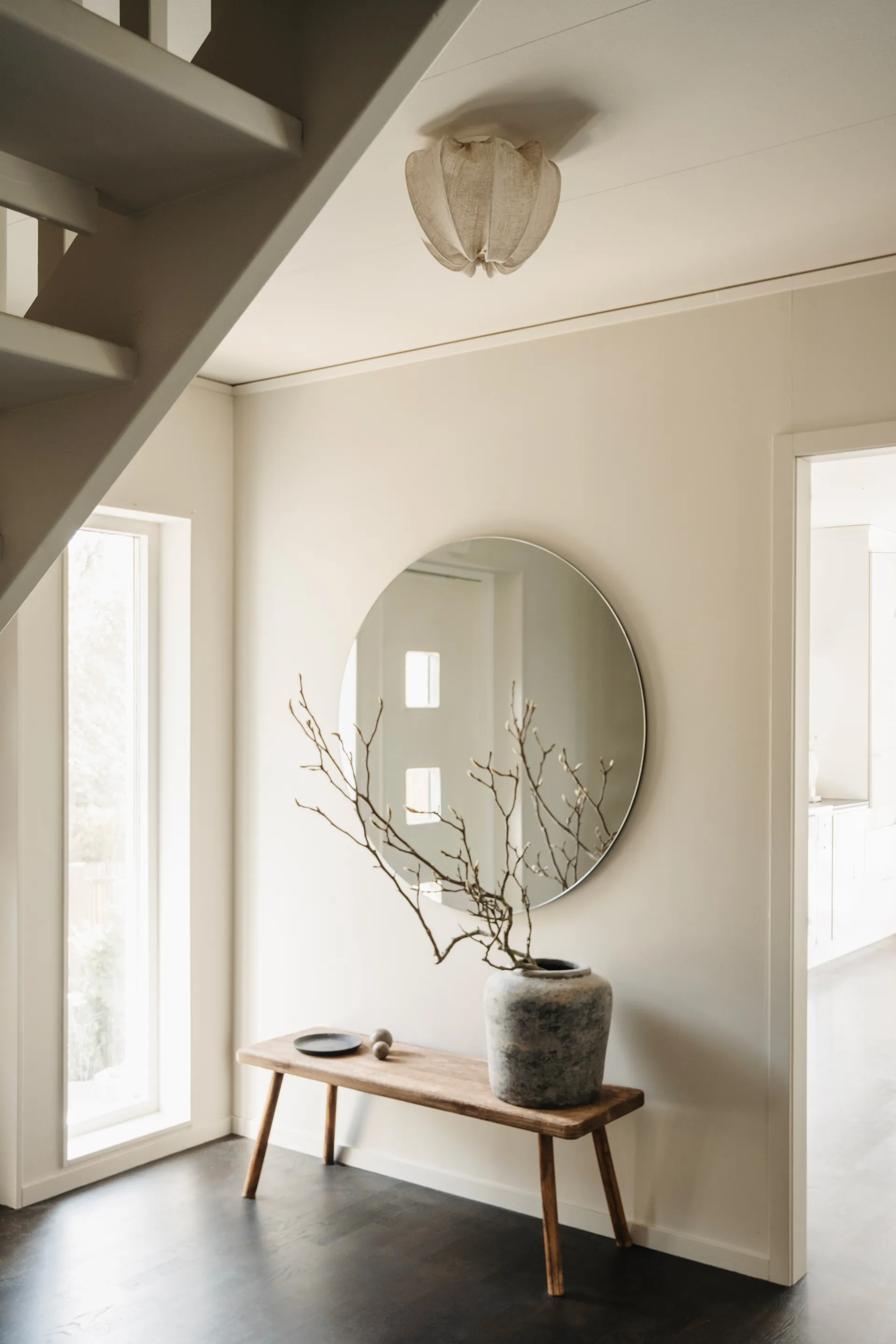 Anna ceiling light mini Ø30 cm, Natural linen Watt & Veke