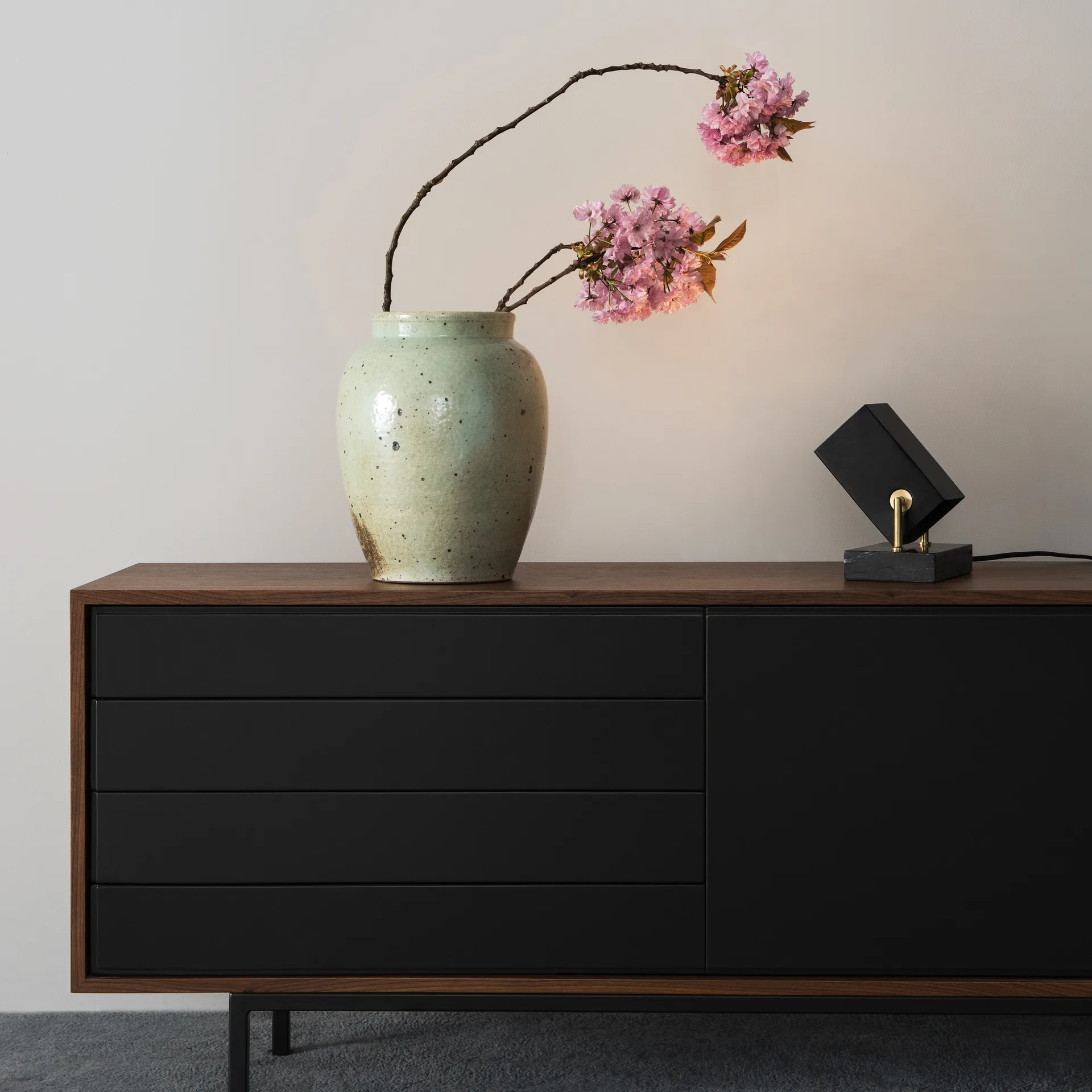 Box floor spotlight, matte black Watt & Veke