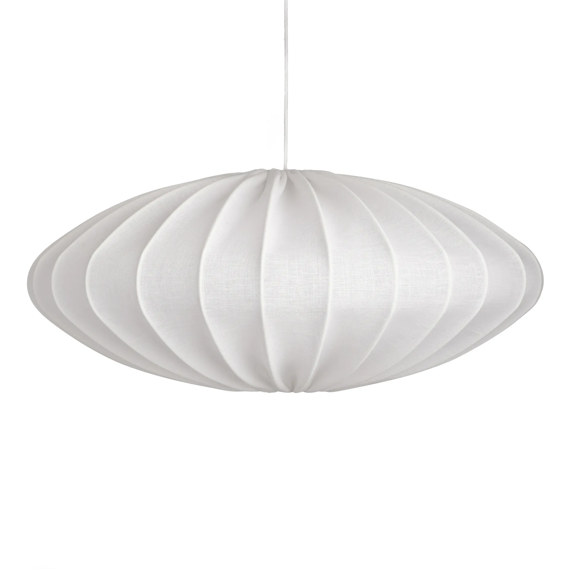 Ellipse lamp shade 65 cm linen, White Watt & Veke