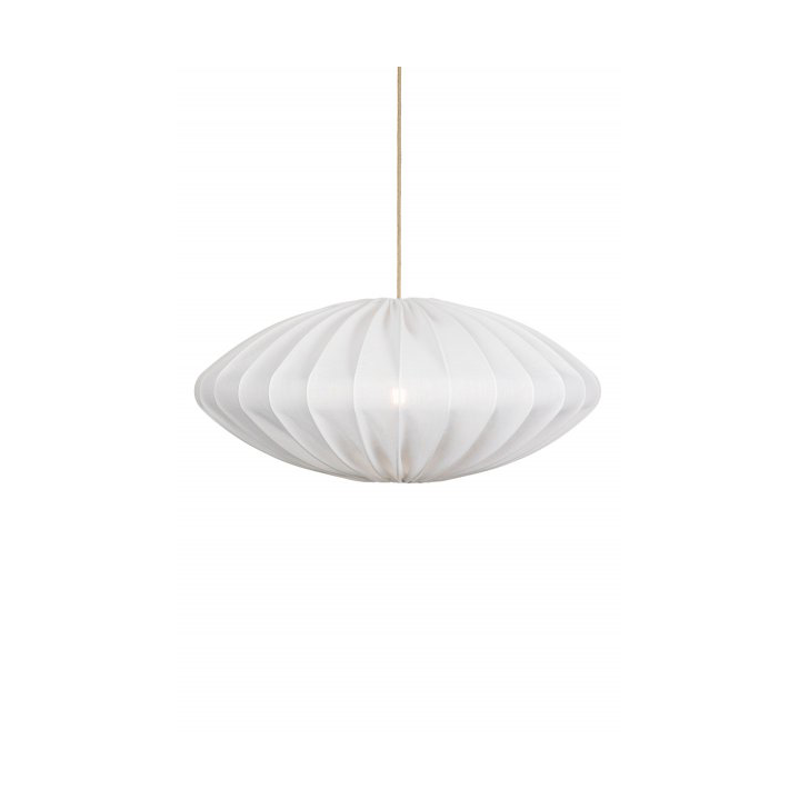 Watt & Veke Ellipse Linen Pendant Ceiling Lamp o80 cm White