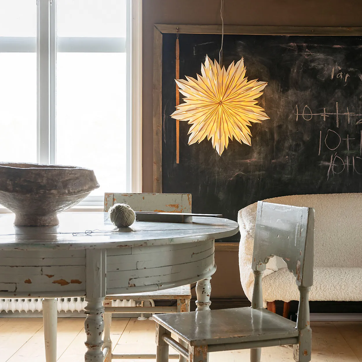 Elsa advent star 60 cm, gold-white Watt & Veke