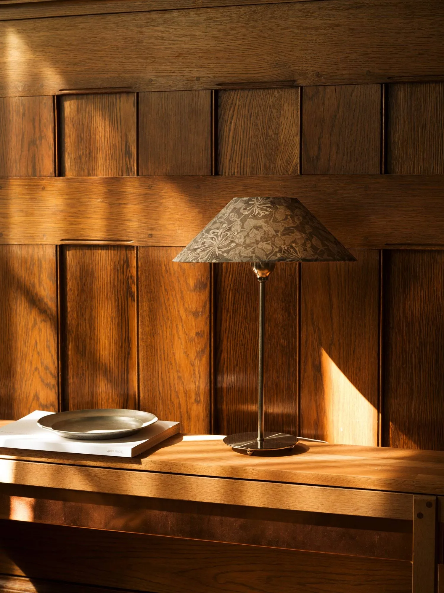 Flat shade lampshade, Honeysuckle beige, Ø30x9 cm Watt & Veke