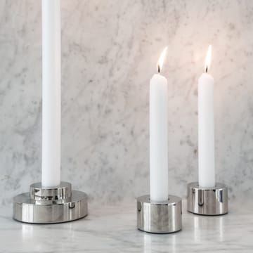 Helix candlestick 2-pack - smooth chrome - Watt & Veke