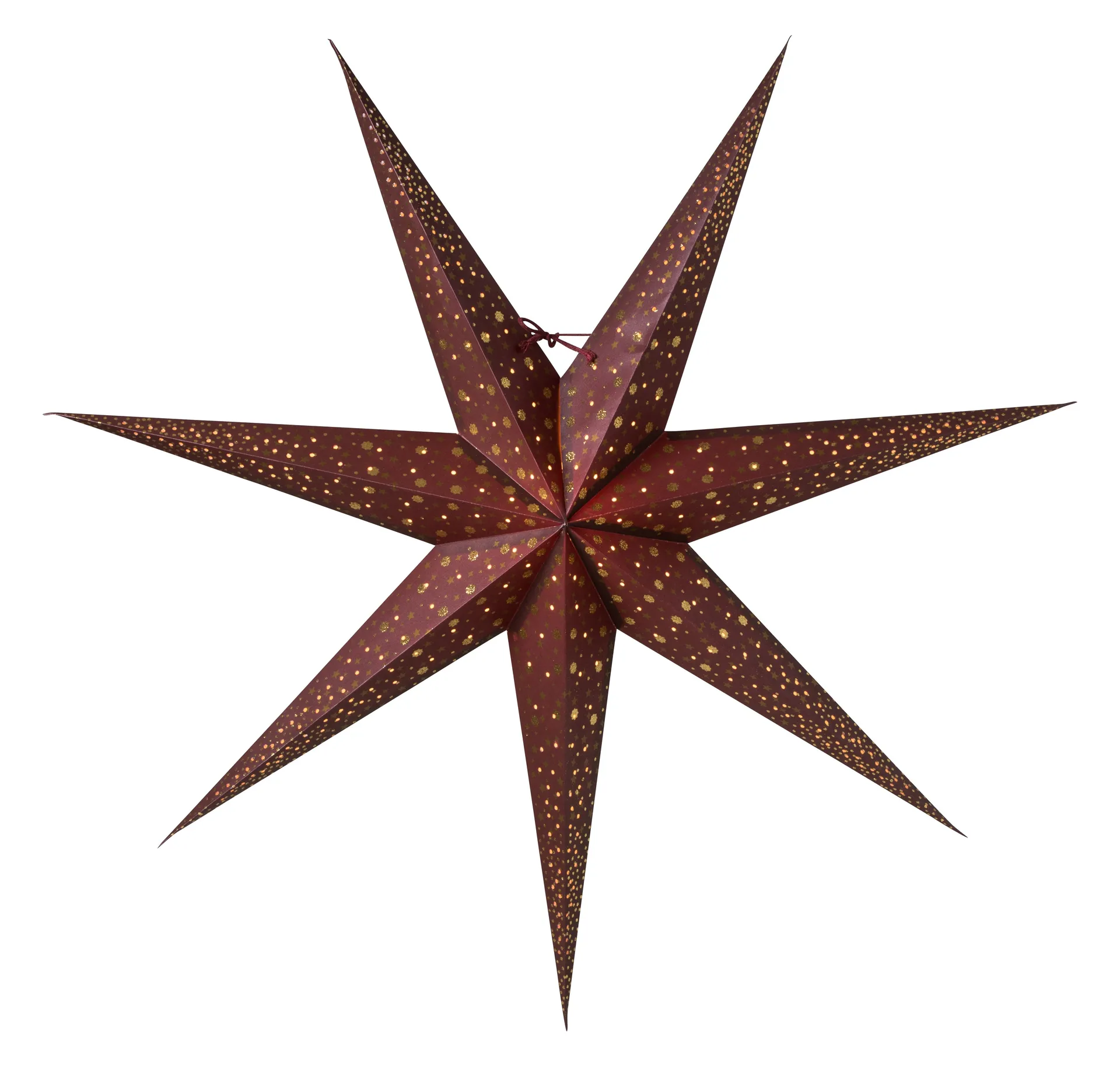 Isadora slim advent star, burgundy Watt & Veke