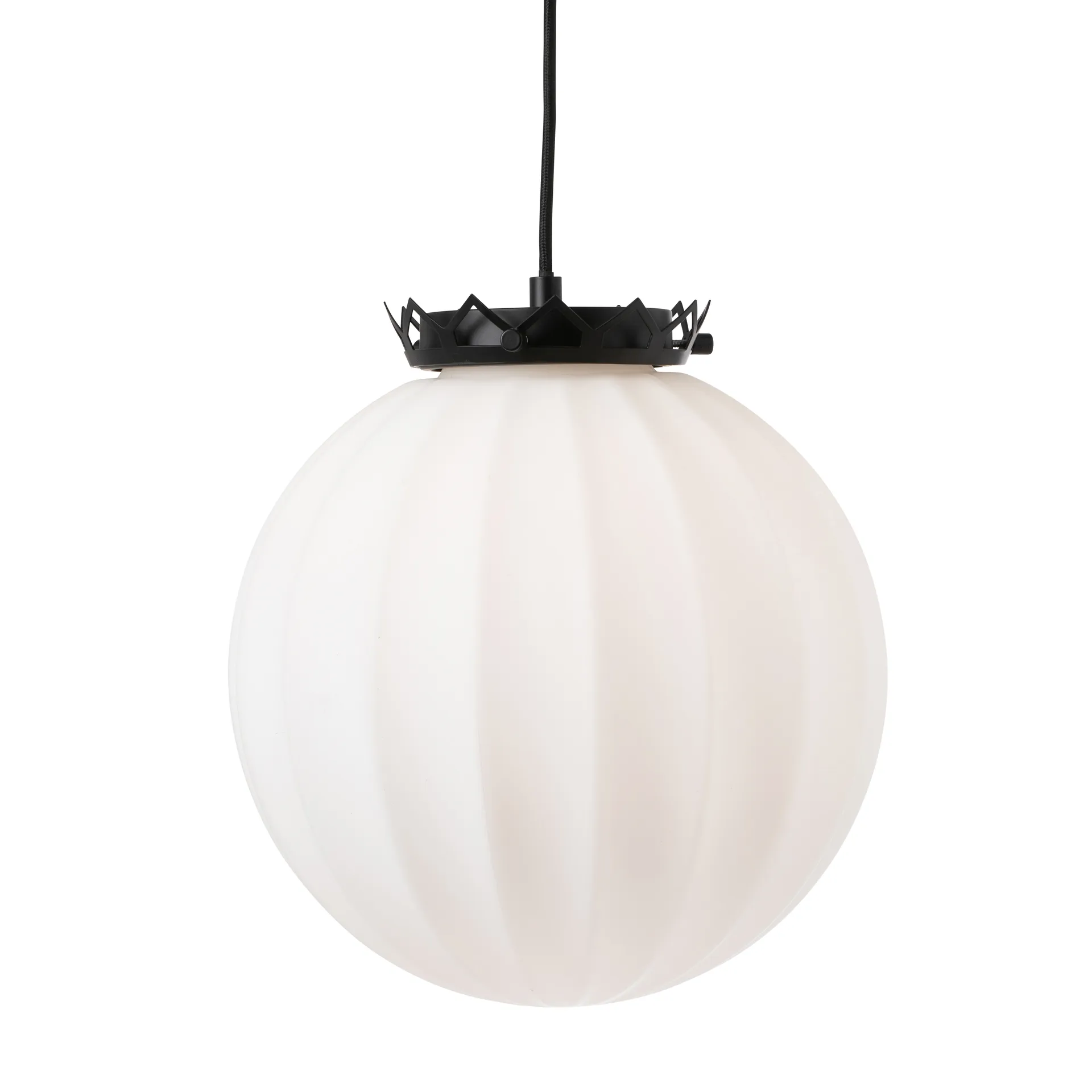 Karl Filip ceiling lamp, opal glass/black Watt & Veke