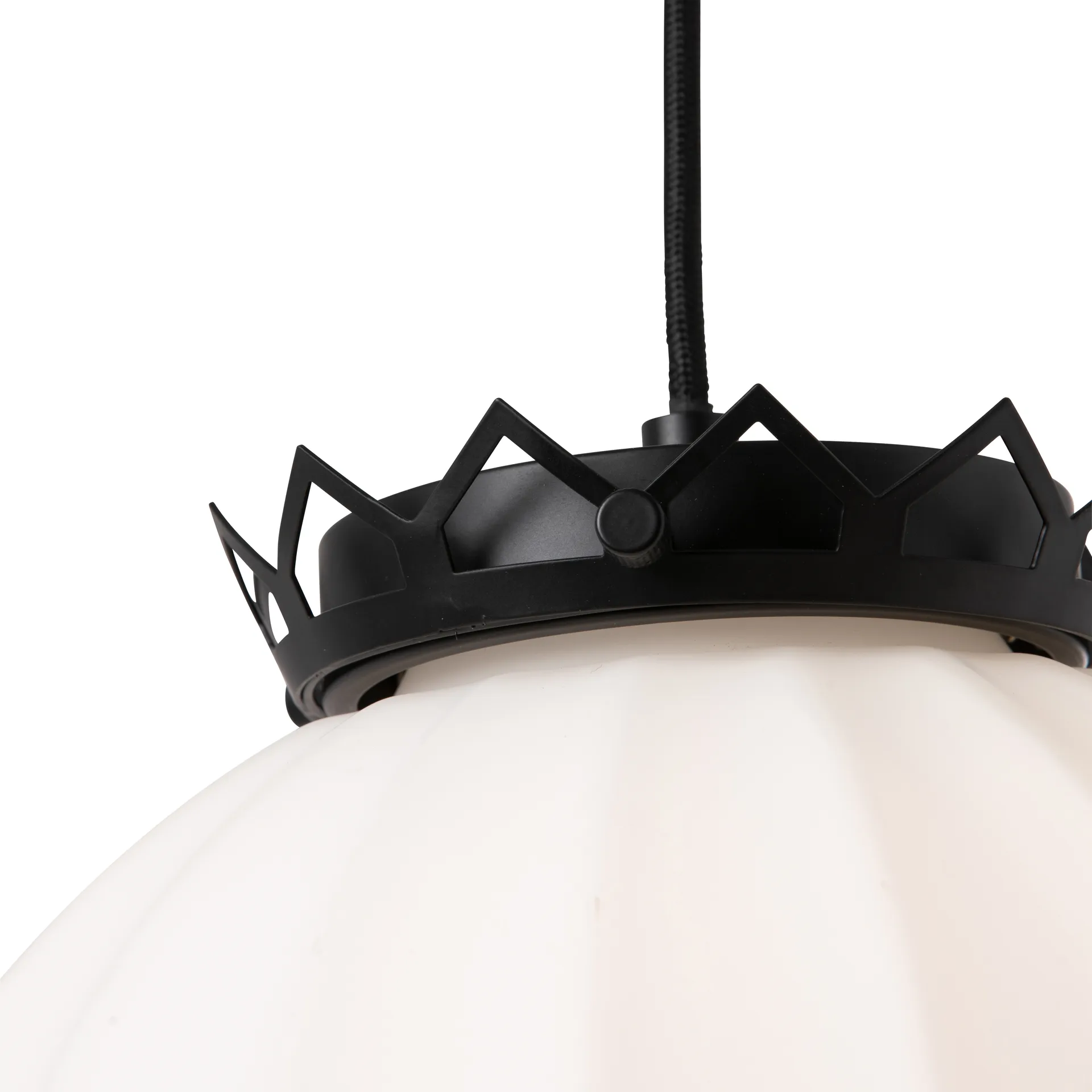 Karl Filip ceiling lamp, opal glass/black Watt & Veke