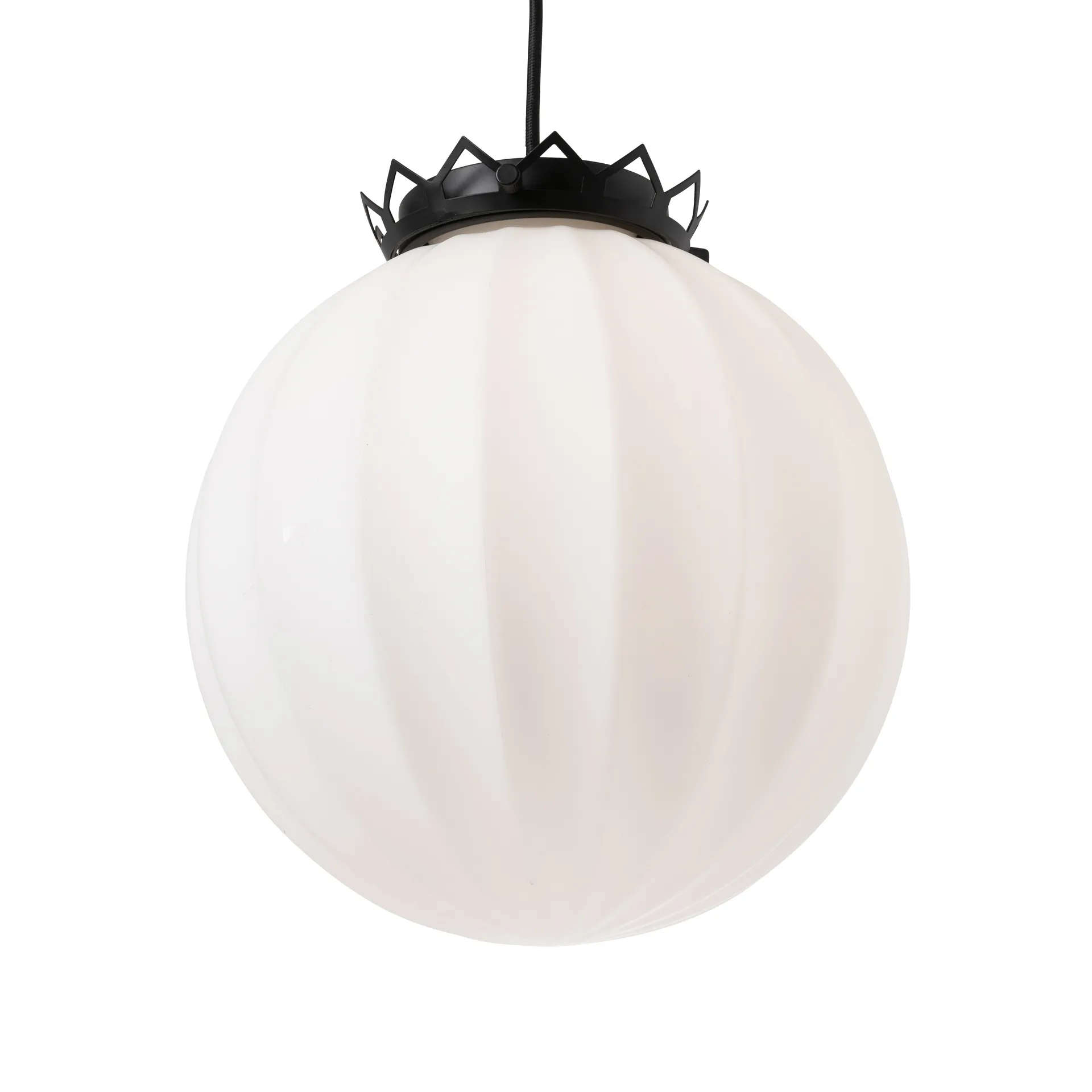 Karl Filip ceiling lamp, opal glass/black Watt & Veke