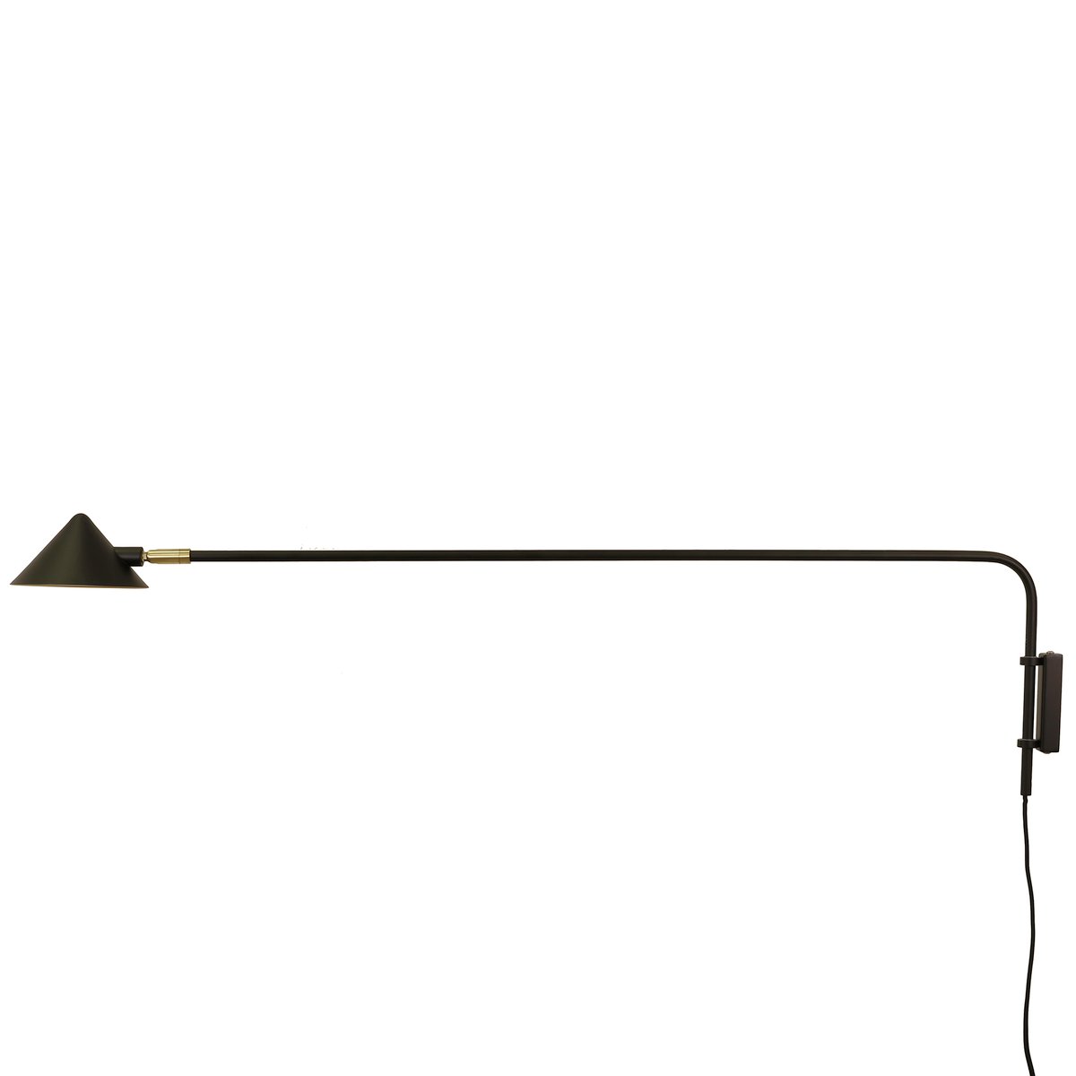 Watt & Veke Kelly wall lamp long arm Black-gold | Scandinavian Design | Wall lights | Black