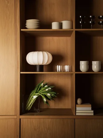 Lunari table lamp - White-Dark ash, Ø32x24 cm - Watt & Veke