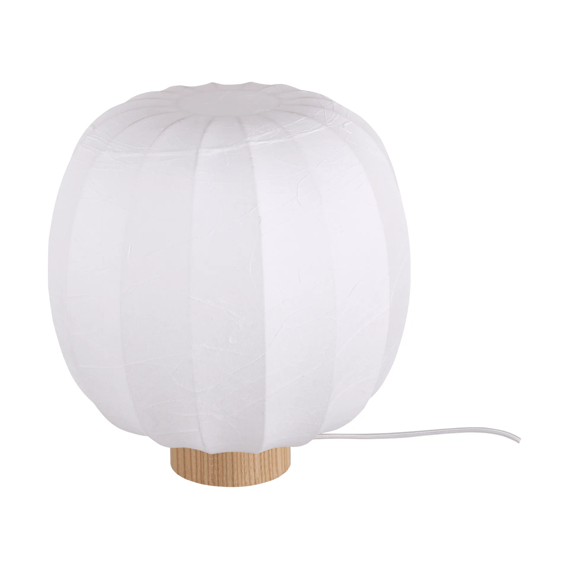 Lunari table lamp, White-Natural ash, Ø30x32 cm Watt & Veke