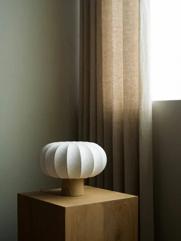 Lunari table lamp - White-Natural ash, Ø32x24 cm - Watt & Veke