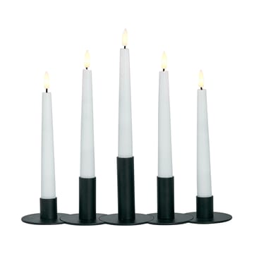 Lykke combinable candle sticks incl. 5 pcs LED-light - Black - Watt & Veke