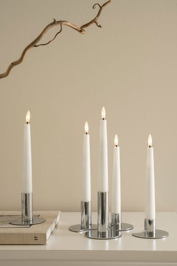 Lykke combinable candle sticks incl. 5 pcs LED-light - Chrome - Watt & Veke