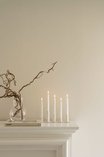Lykke combinable candle sticks incl. 5 pcs LED-light - White - Watt & Veke