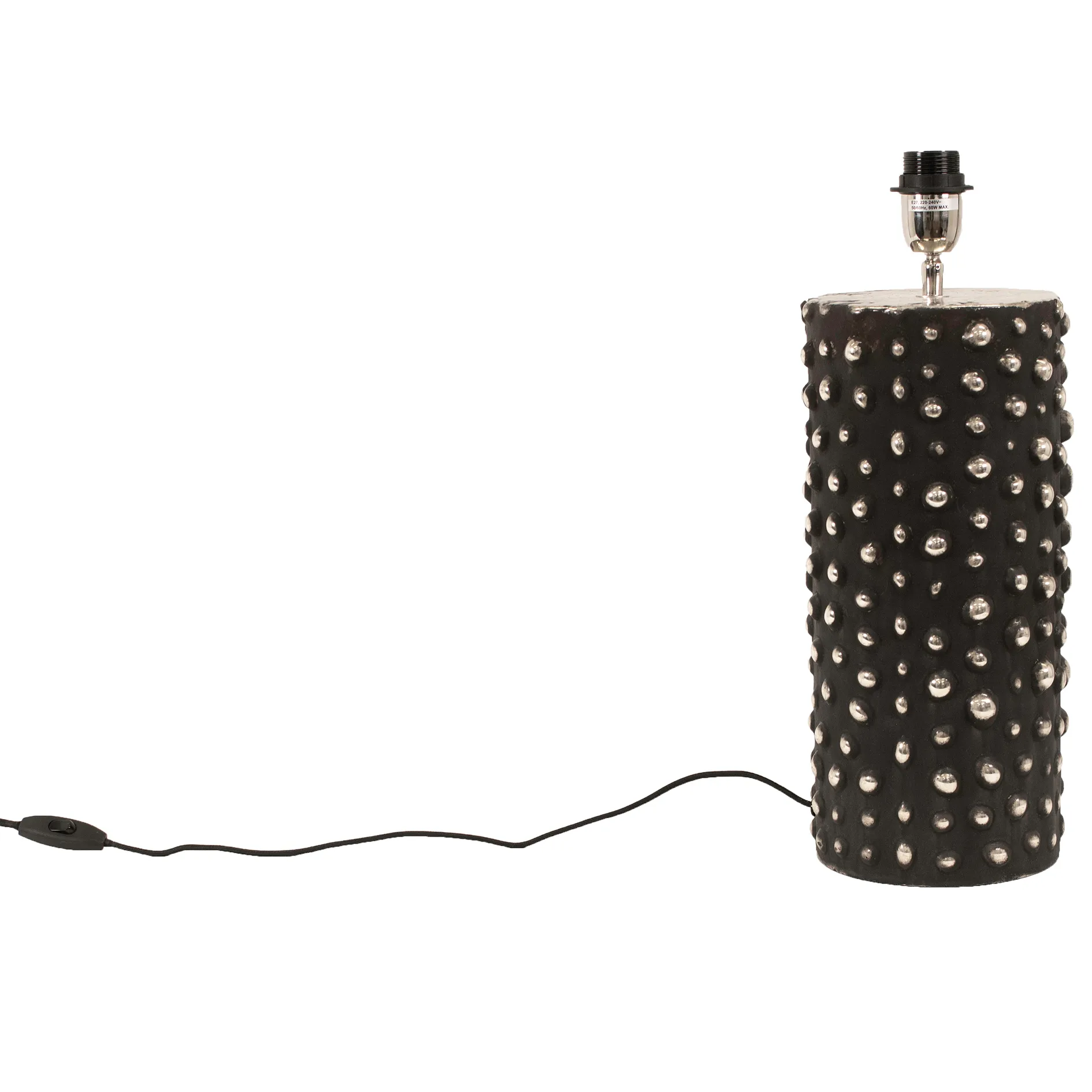 Peggy lamp base 28 cm, Black-silver Watt & Veke