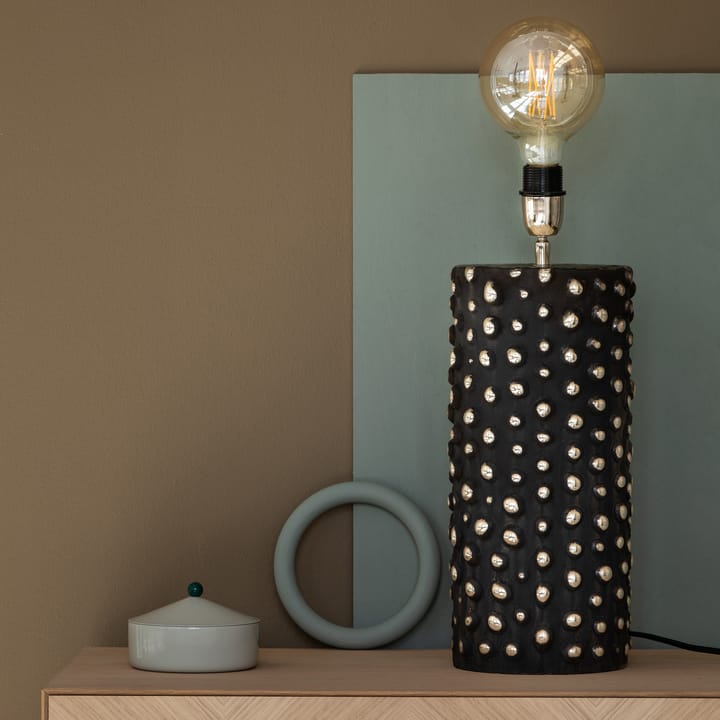 Peggy lamp base 28 cm, Black-silver Watt & Veke