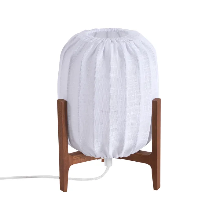 Prisma table lamp - Dark ash-White, Mini Ø16x24.3 cm - Watt & Veke