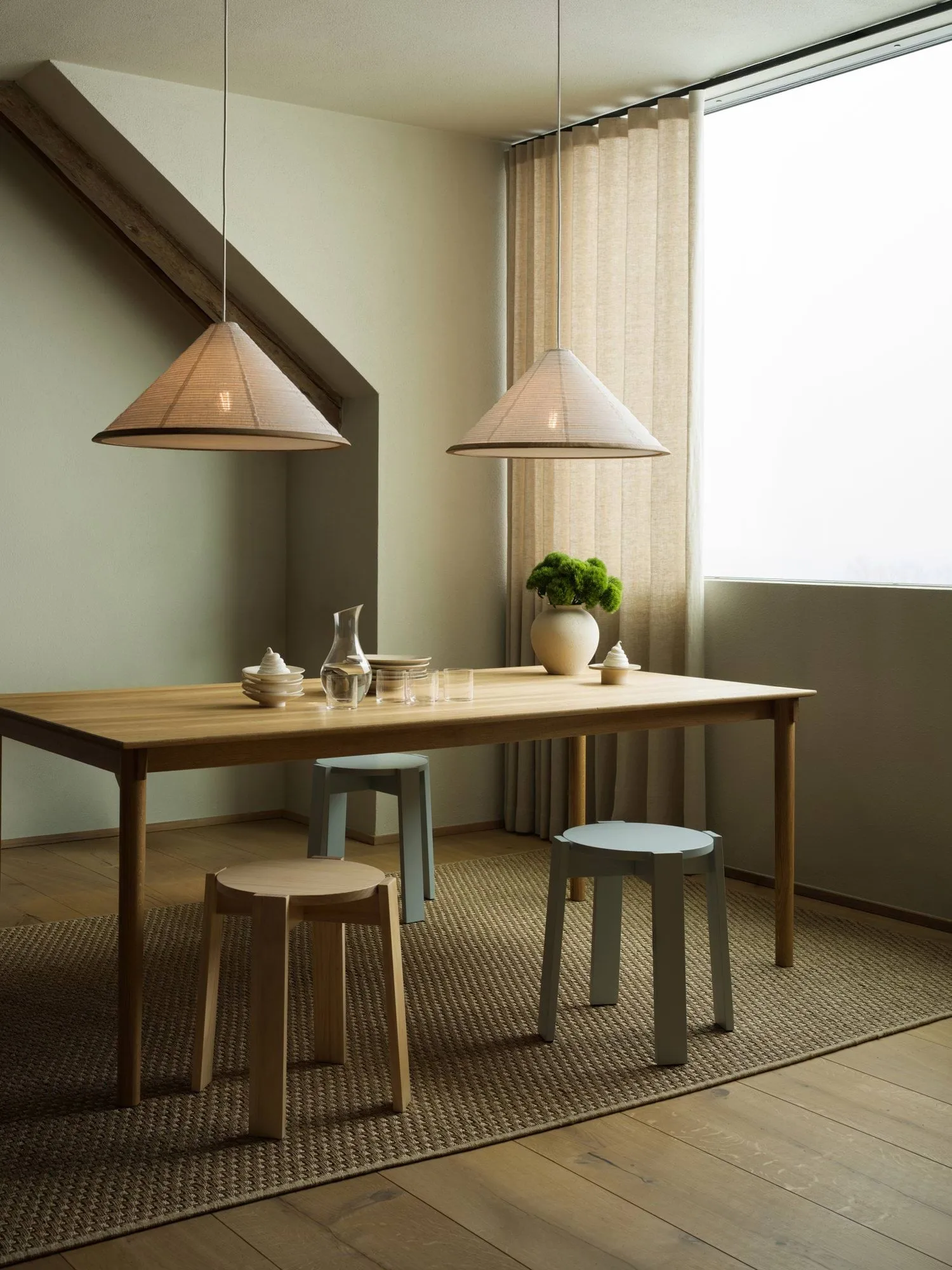 Shiro pendant lamp, White, Ø60x29 cm Watt & Veke