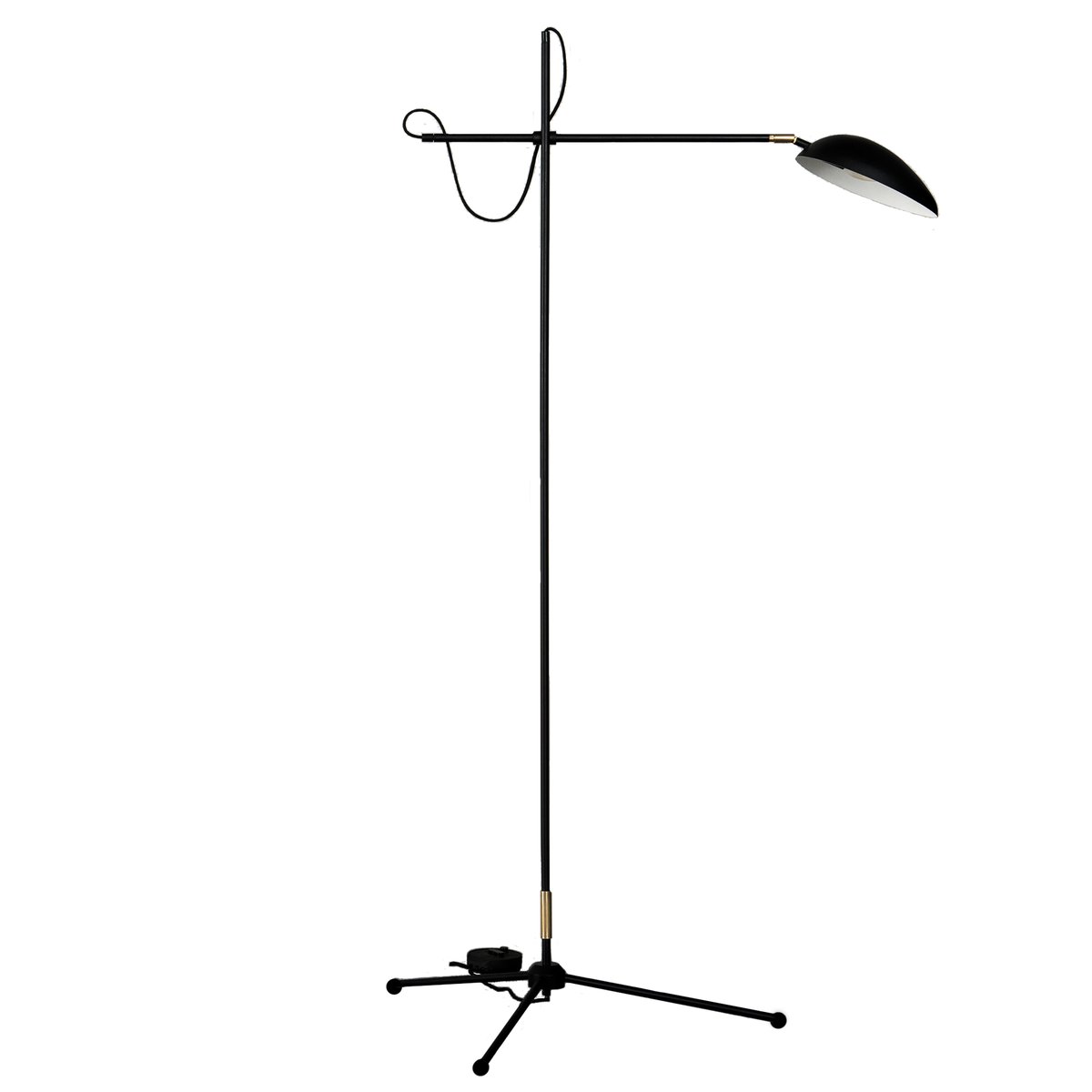 Watt & Veke Spoon floor lamp matte black brass | Scandinavian Design | Floor lamps | Black