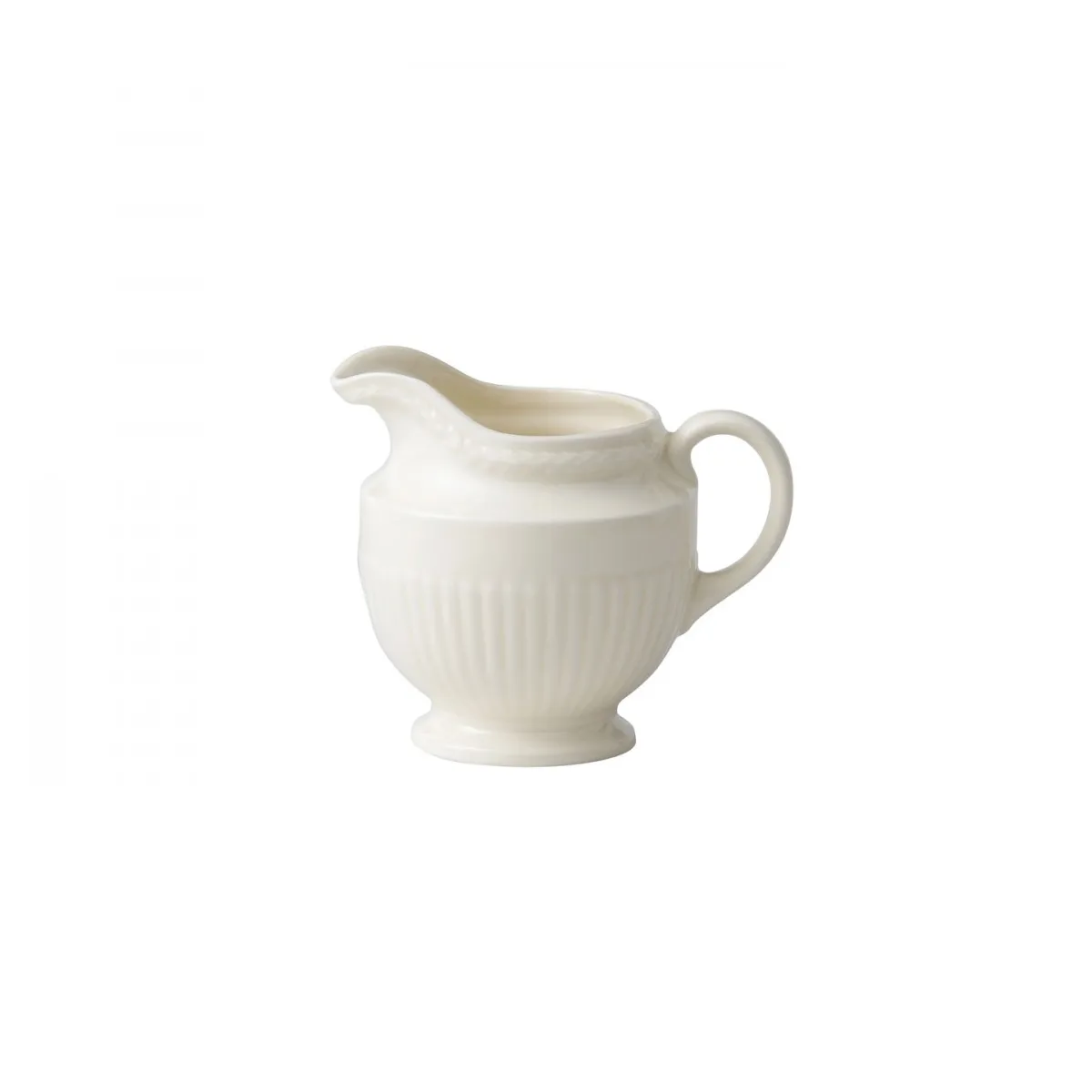 Edme cream and milk jug, white Wedgwood