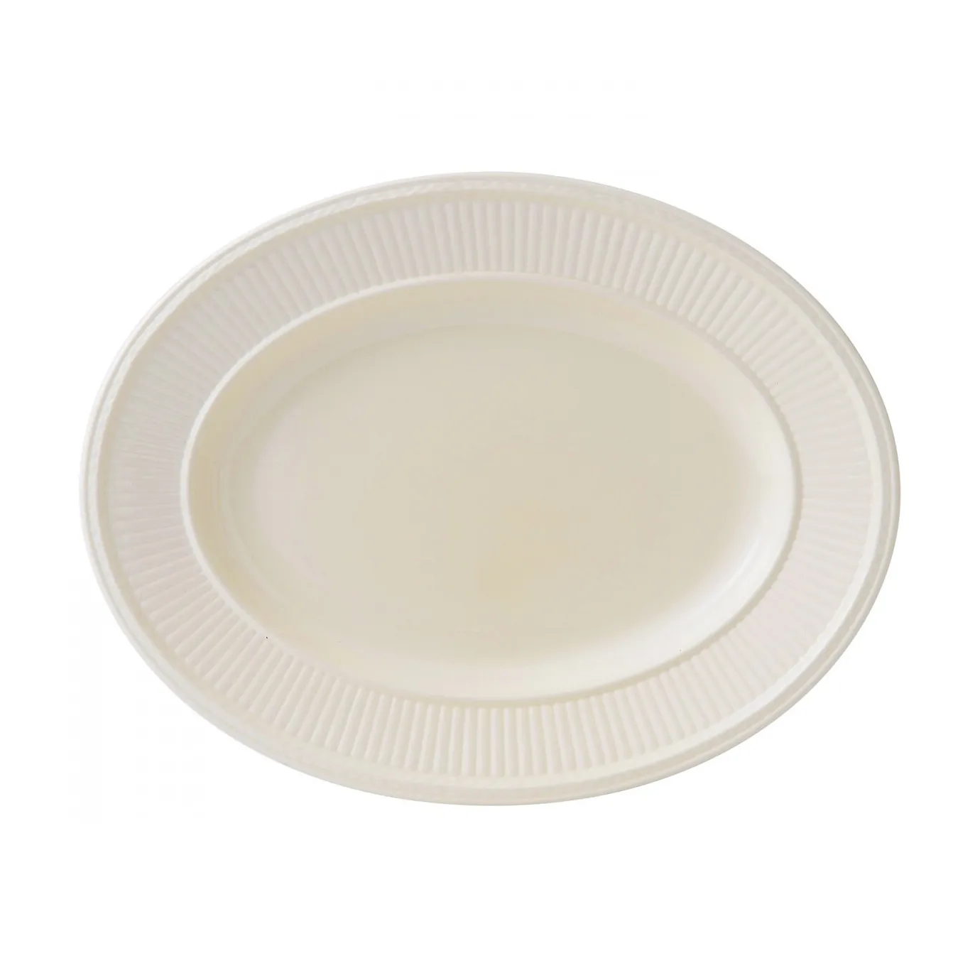 Edme oval serving plate, white Wedgwood